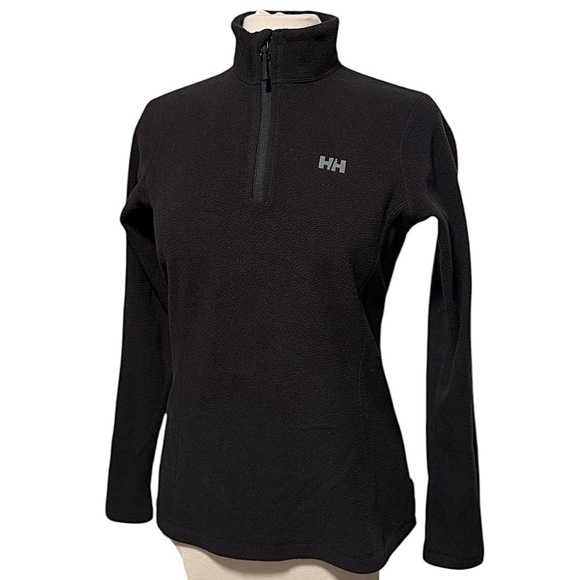 Helly Hanson Daybreaker 1/4 Zip Black Fleece Polartec Jacket Size Medium - Picture 4 of 16